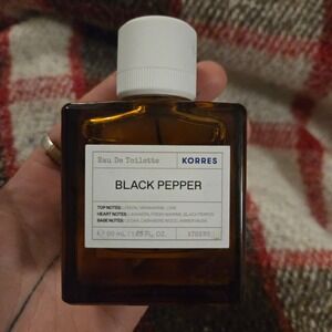 Korres Black Pepper Fragrance Mens 50ml 1.69oz Eau De Toilette Brwn Spray Athens